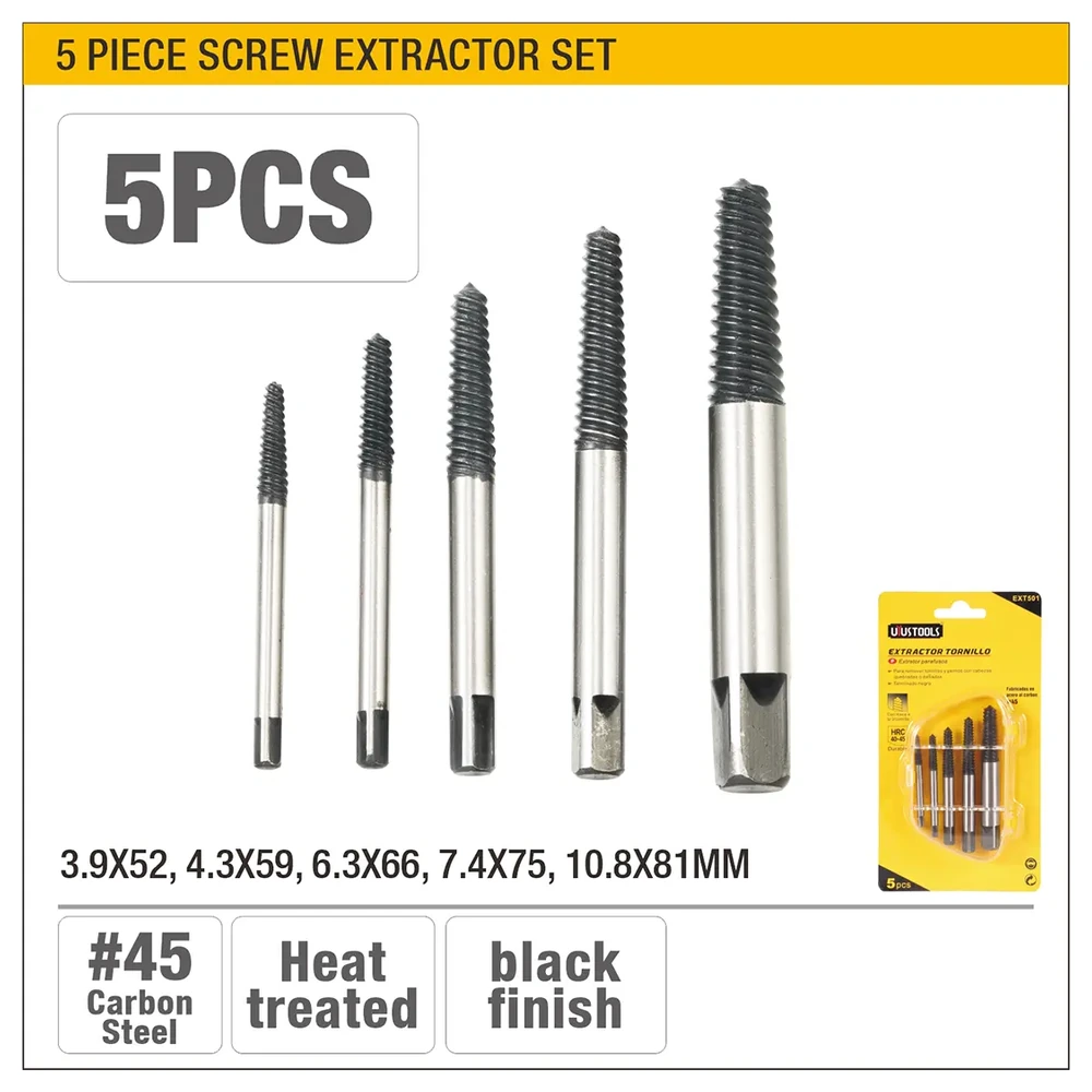 Juego de extractor tornillo 5PCS - Uyustools EXT501